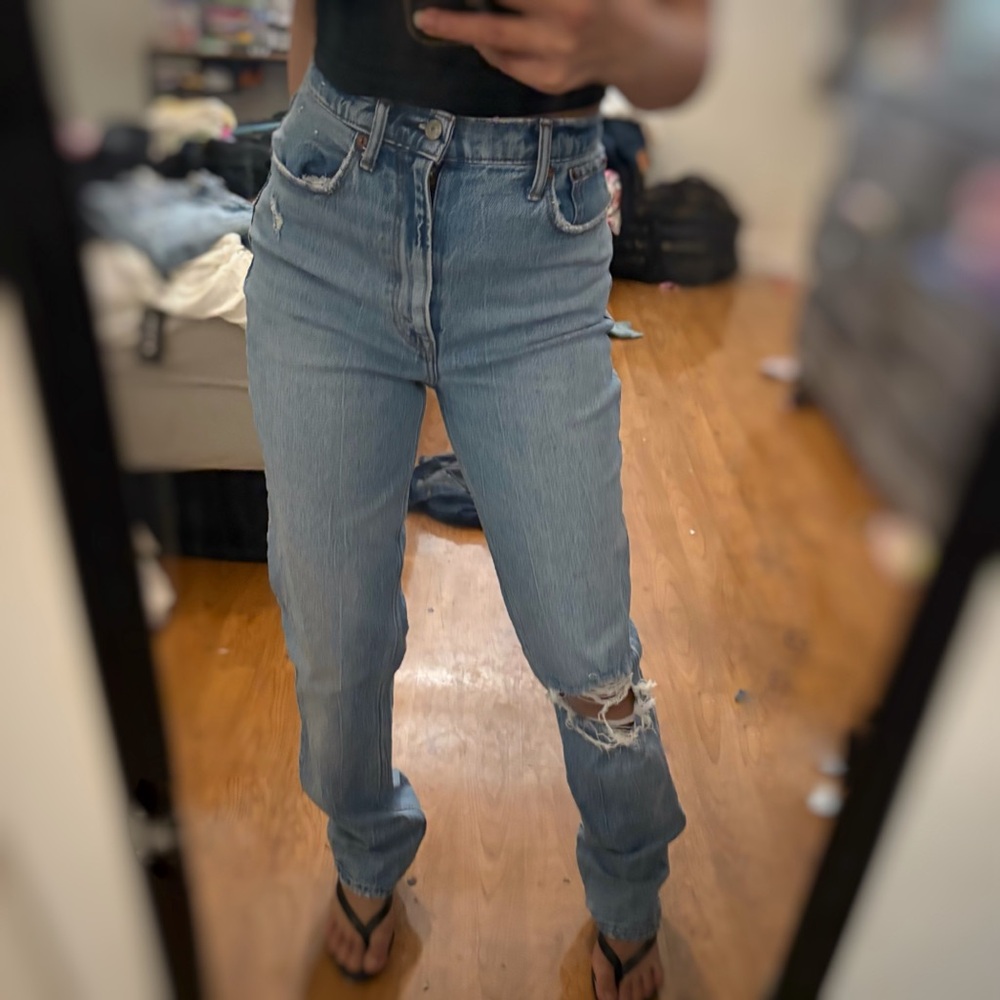 A&F 90s straight ultra high rise - curve love